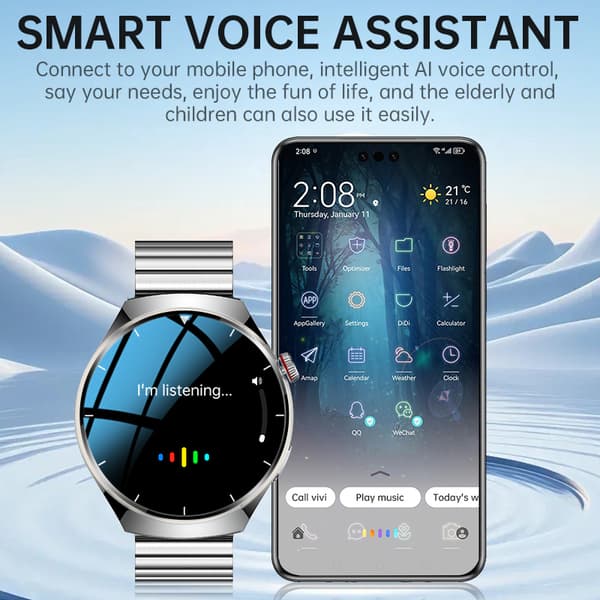 INF SmartWatch, Bluetooth-puhelut ja syke, verenpaine ja veren happi