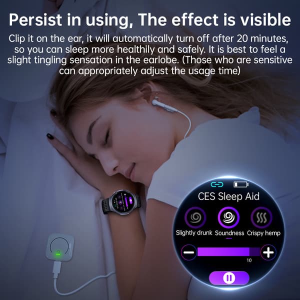 INF Smartwatch med søvnhjælp og massage 0
