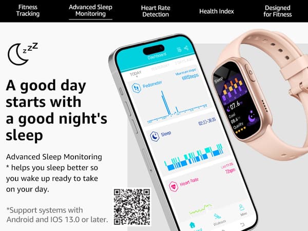 INF Smartwatch med Bluetooth och Hälsoövervakning 0