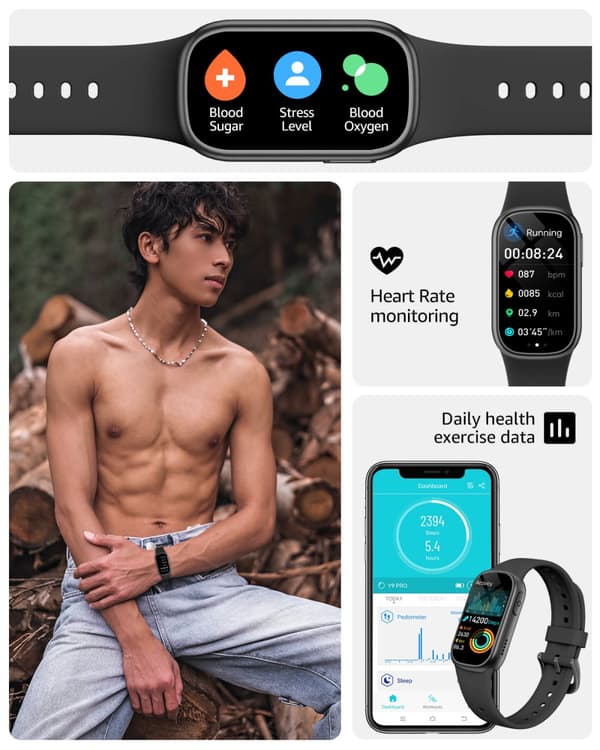 INF Smartwatch med Bluetooth och Hälsoövervakning 0