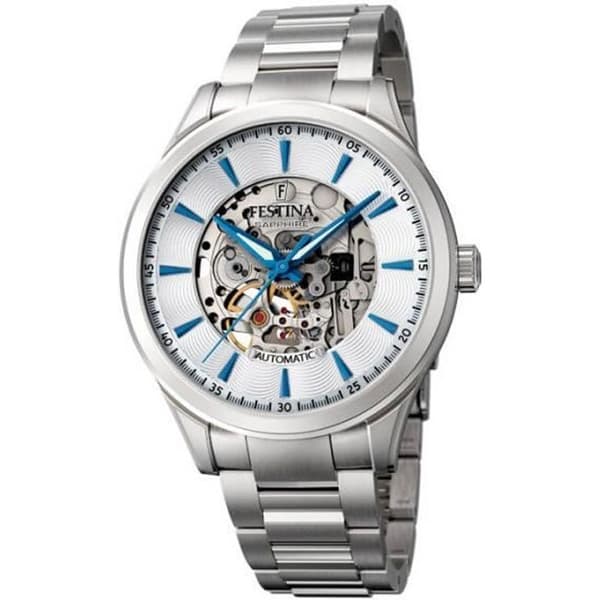 Herrklocka - Festina - F20536/1 - Automatisk - Utbytbart läder - Safirglas