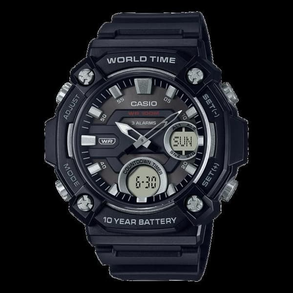 CASIO - 3 larm - Världstid - 10 års batteritid - AEQ-120W-1AV