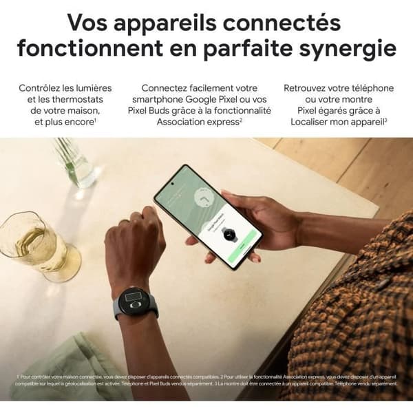 GOOGLE Pixel Watch Smartwatch - 41 mm - Aktivt polerat silver - Kolarmband