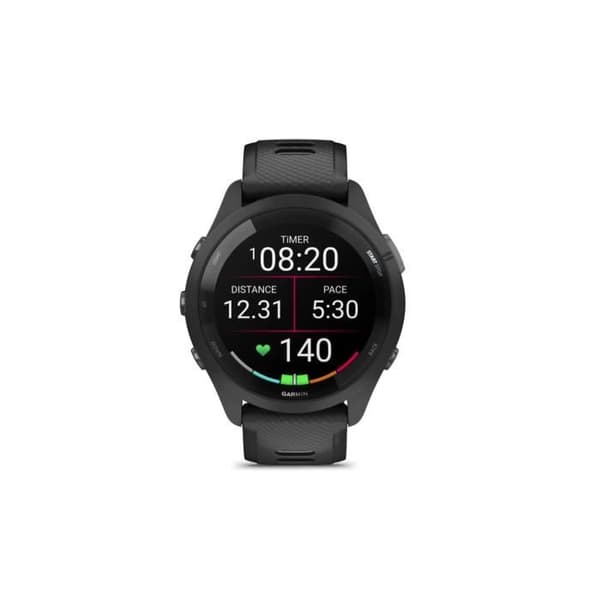 Anslutna klocka - GARMIN - FORERUNNER 265 - Autonomi upp till 13 dagar - GPS och musik - Färg Svart