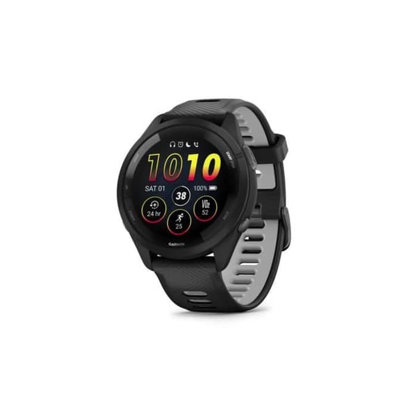Anslutna klocka - GARMIN - FORERUNNER 265 - Autonomi upp till 13 dagar - GPS och musik - Färg Svart
