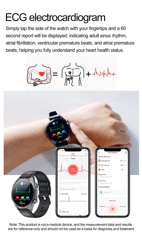 INF Smartwatch med avancerad hälsoövervakning