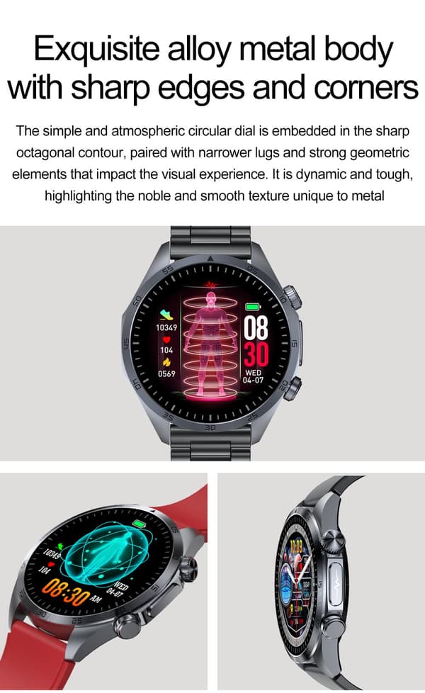 INF Smartwatch med avancerad hälsoövervakning