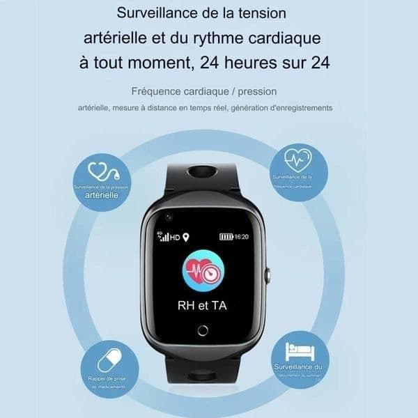 4G Wi-Fi Senior GPS Watch Geo Fence, Hälsospårning, Plats