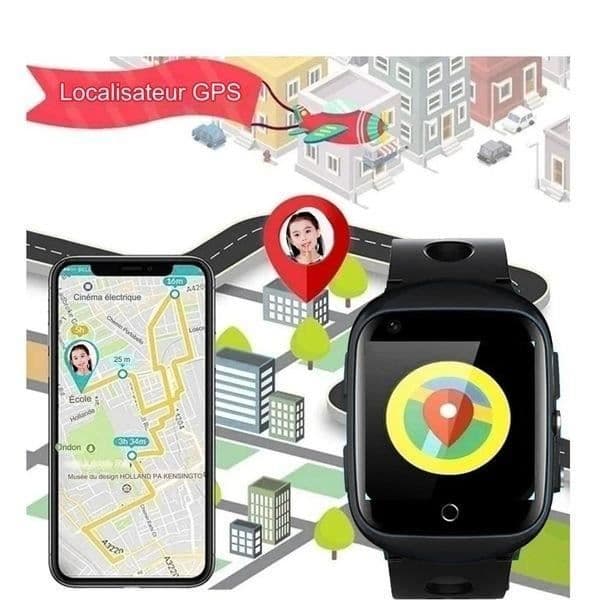 Smartwatch - EUROWEB - 4G-modell - GPS - Tvåvägskommunikation - Hälsospårning