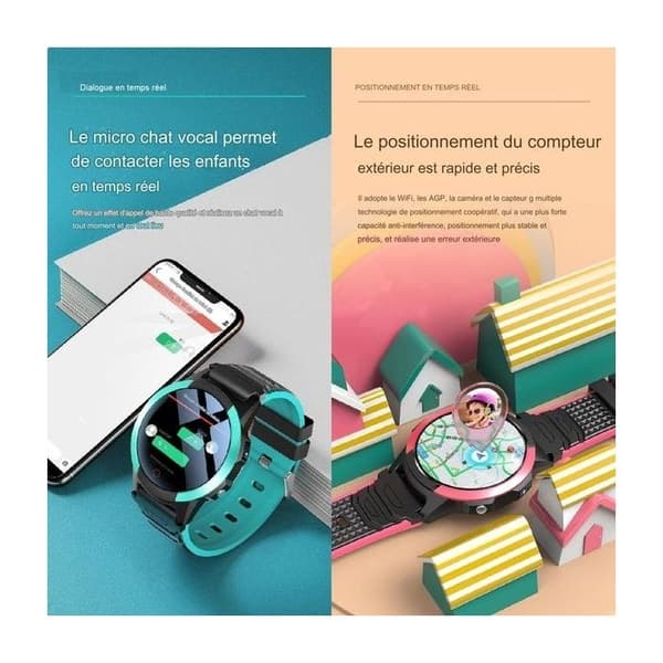 Barnklocka GPS 4G Wifi SOS Videosamtal Geo staket SOS