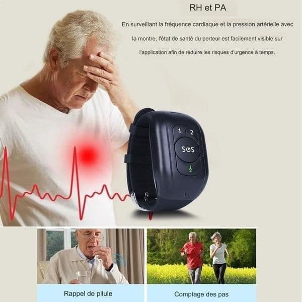 Senior GPS Tracker Watch Realtidsspårning SOS-knapp