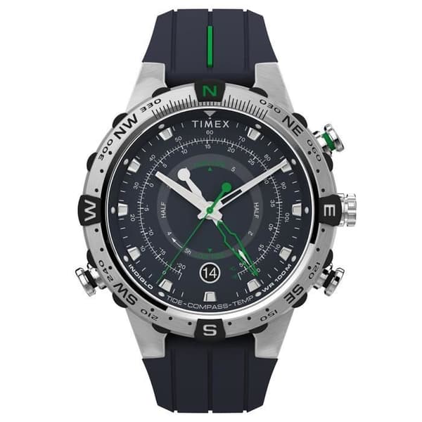 TIMEX Herrklocka analog kvartsblå gummirem TW2V22100