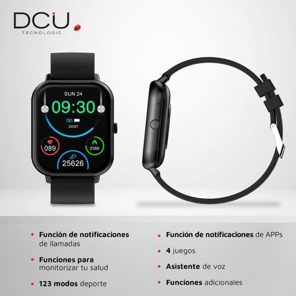 Älykello DCU CURVED GLASS PRO 1,83" Musta