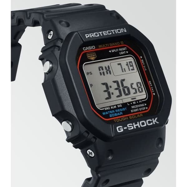 Klocka - CASIO - G-Shock The Origin - Solfunktion - Stöttålig - Herrsvart