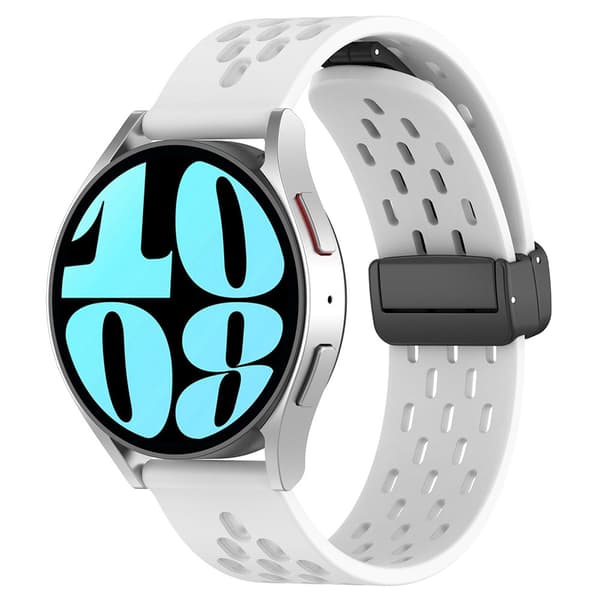 Silikonarmbånd til Samsung Galaxy Watch 7 22mm - Hvit