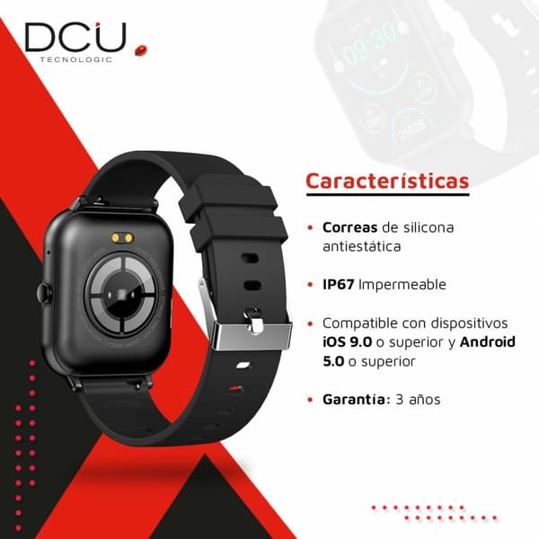 Älykello DCU CURVED GLASS PRO 1,83" Musta