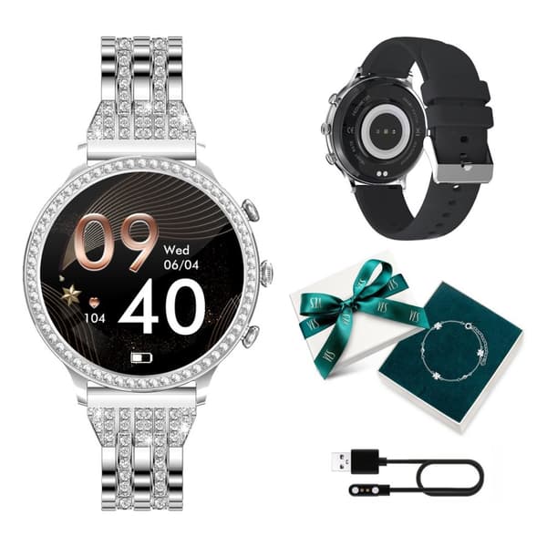 Manta Diamond Lusso Silver Dame Smartwatch + YES Armbånd