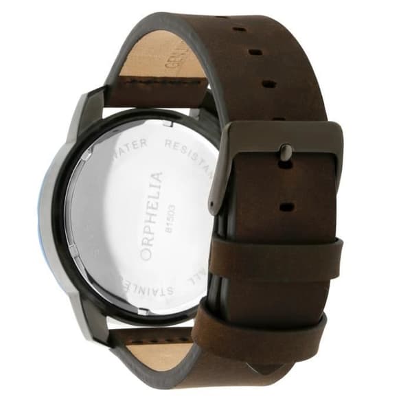 Klocka - ORPHELIA - OR81503 - Kvarts - Kronograf - Brunt läder 49mm