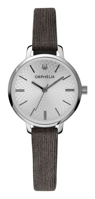 Klocka - ORPHELIA - OR11900 - Kvarts - Analog - Grått Läder - 28 mm