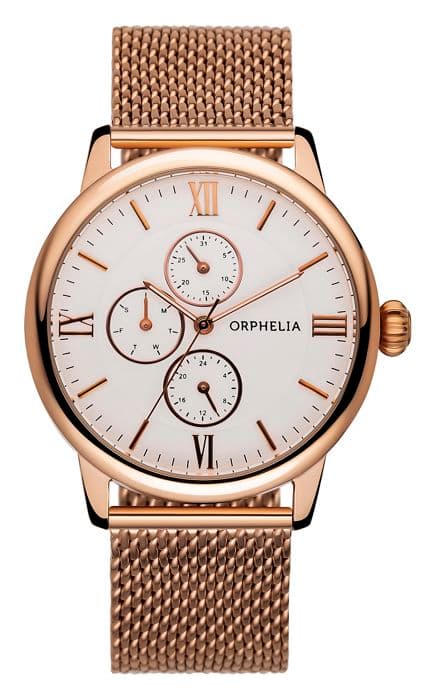 Klocka - ORPHELIA - 122-9707-17 - Kvarts - Rostfritt stål - Ip-rosé - 43 mm