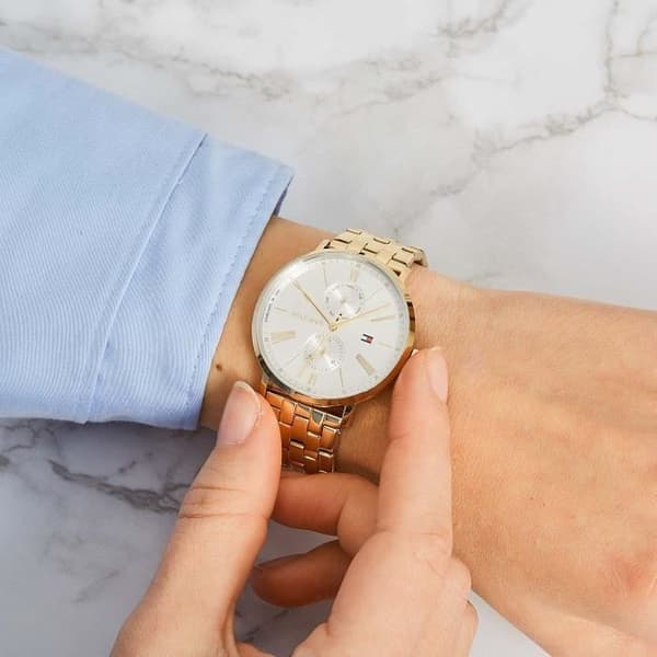 Tommy Hilfiger-Multi Dial damklocka med kvartsurverk i rostfritt stål - 1782069