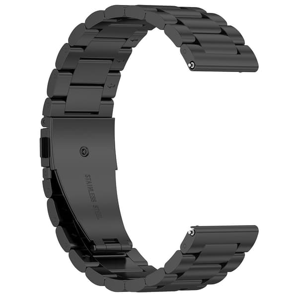 Metallarmbånd 20 mm for Amazfit Bip 5 - Svart