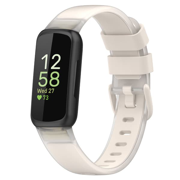 Silikonearmbånd til Fitbit Inspire 3 - Starlight/Clear