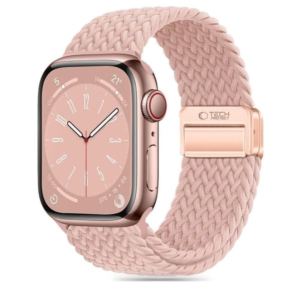 Tech-Protect klockarmband NylonMag Apple Watch 38/40/41mm, dammig ros