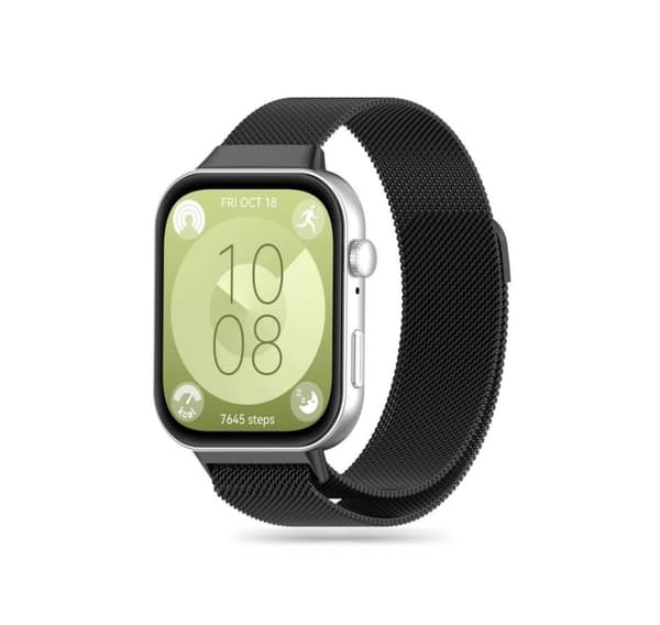 Tech-Protect kellon hihna MilaneseBandHuawei Watch Fit 3, musta