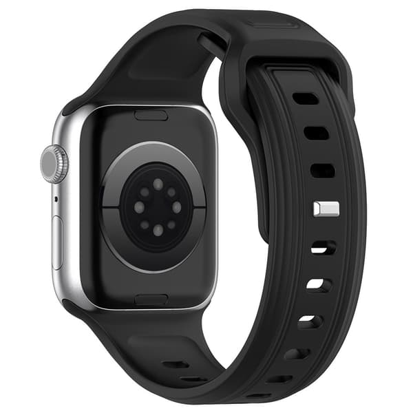 Silikonarmband till Apple Watch 42 / 44 / 45 / 49mm - Svart