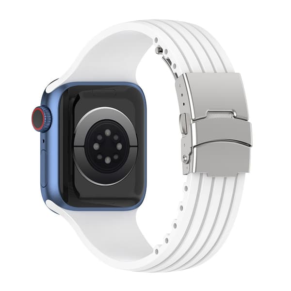 Silikonearmbånd til Apple Watch 38/40/41mm - Hvid