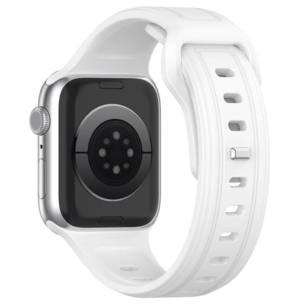 Silikonearmbånd til Apple Watch 42 / 44 / 45 / 49 mm - Hvid