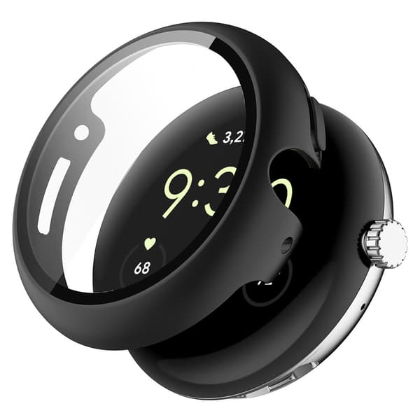 Skyddskal med Skärmskydd till Google Pixel Watch 1 / 2 -Svart