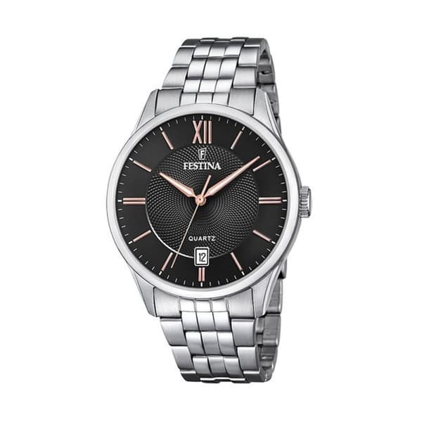 Herrklocka Festina F20425/6 Svart Silvrig