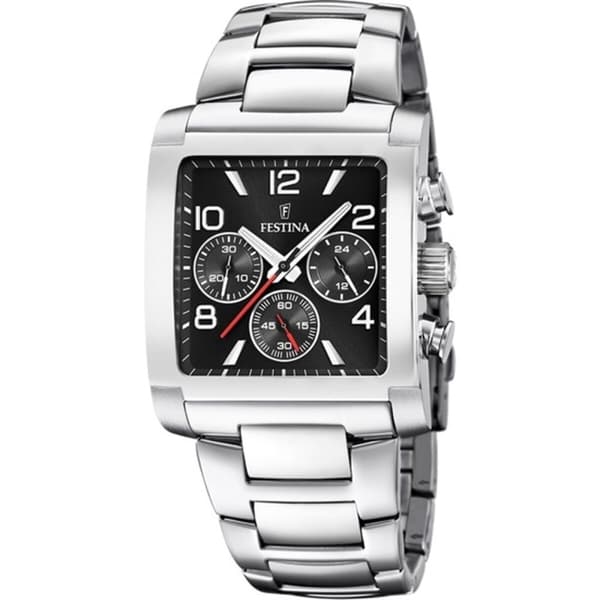 Miesten rannekellot Festina F20652/3 Musta Hopeinen