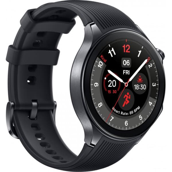 OnePlus Watch 2 -smartklocka, 47 mm, svart stål