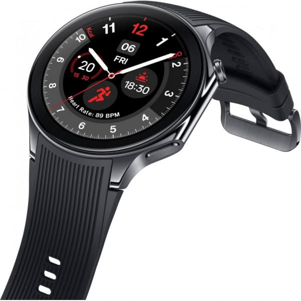 OnePlus Watch 2 -smartklocka, 47 mm, svart stål