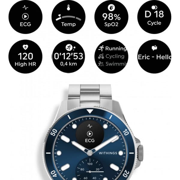 Withings Scanwatch Nova -smartwatch, 42 mm, blå
