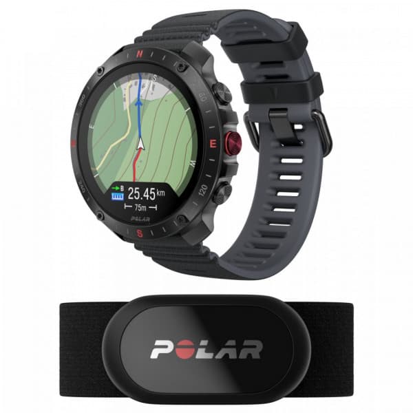 Polar Grit X2 Pro H10 sportsur, sort silikonerem