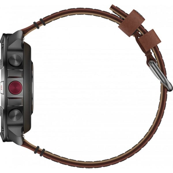 Polar Grit X2 Pro Titan -sportklocka, brun läderrem