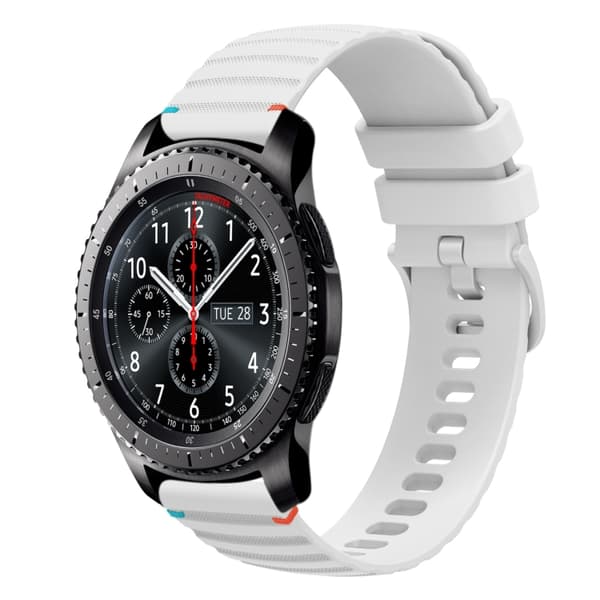 Silikoniranneke Samsung Galaxy Gear S3 Frontier - Valkoinen