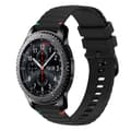 Miniatyrbillede 1 af 4: Silikonearmbånd til Samsung Galaxy Gear S3 Frontier - Sort