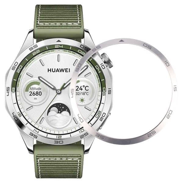 Kehys, jossa on minuutti merkintä Huawei Watch GT 4 46mm - Frosted Hopea