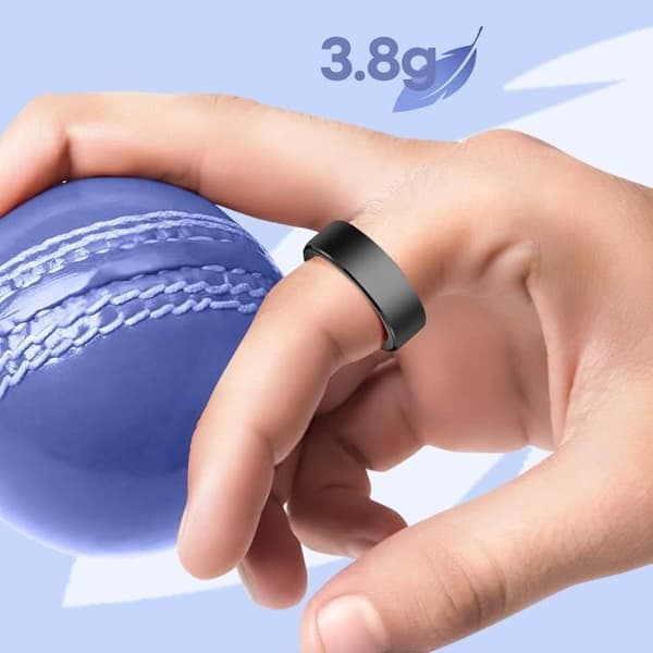 Connected Ring Health Monitoring och Activity Tracker Vattentät IP68 3,8g Riversong Black