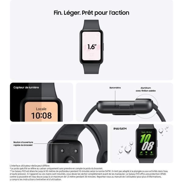 SAMSUNG Galaxy Fit 3 Connected Armband Grå