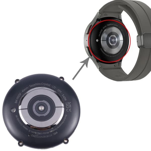 Bakstycke med pulssensor och laddmodul till Samsung Galaxy Watch 5 Pro 45mm