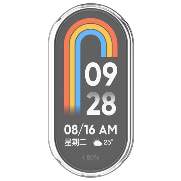 Suojakotelo Xiaomi Smart Band 9:lle - kirkas/valkoinen