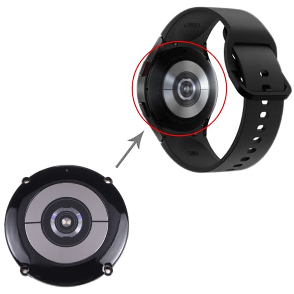 Takakuori, jossa on sykemittari ja latausmoduuli Samsung Galaxy Watch 4 40mm:lle
