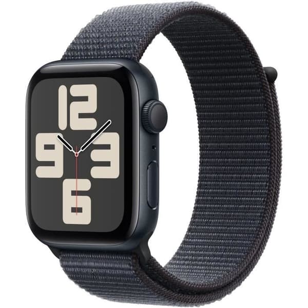 Apple Watch SE GPS - 44mm - Midnight Aluminium Fodral - Ink Sport Loop Strap