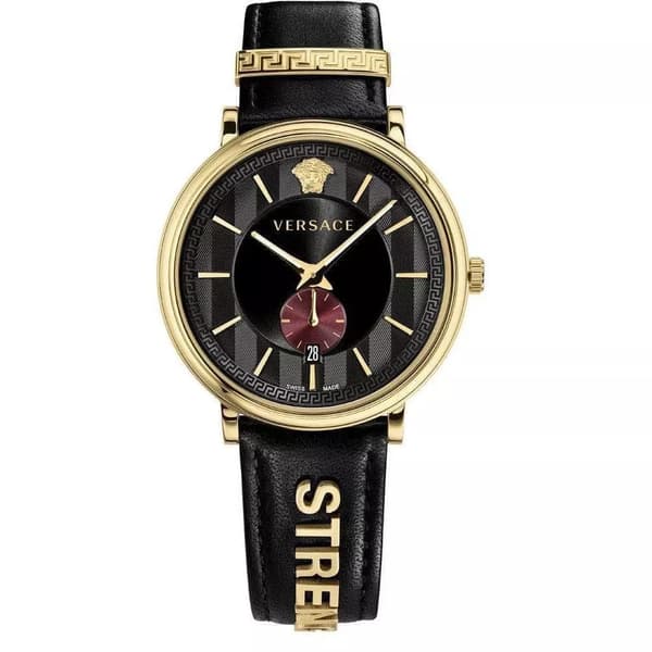 Versace VBQ050017 V-Circle 42 mm guldfärgad damklocka